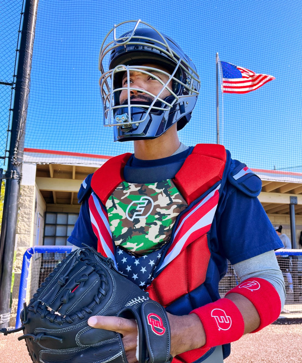 Stars & Stripes Chest Protector with DuPont™ Kevlar® - SEI Certified NOCSAE Standard for Adult Baseball & Softball (Ages 16+) - Perfect for Training, Games & Sports Safety Protection