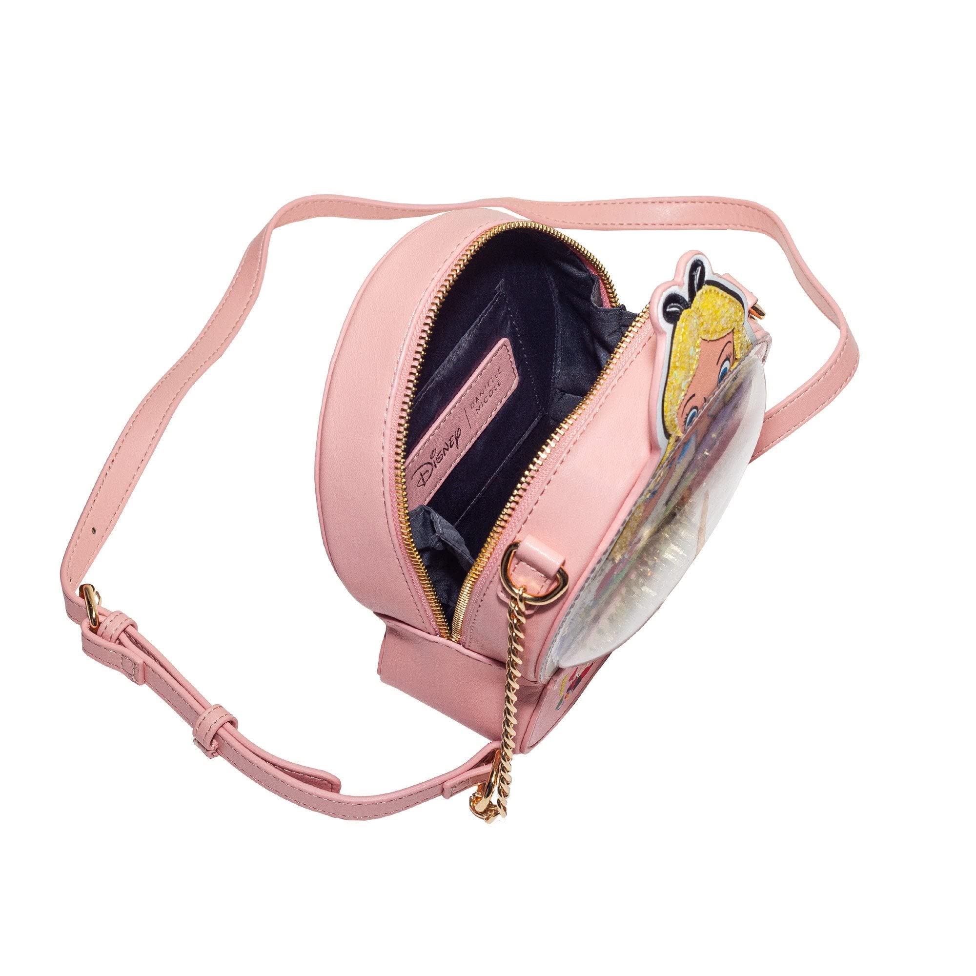 Danielle Nicole Disney Alice in Wonderland Snow Globe Crossbody Bag - Cute Fashion Handbag for Women | Perfect for Cosplay, Disneybound Outfits & Everyday Use