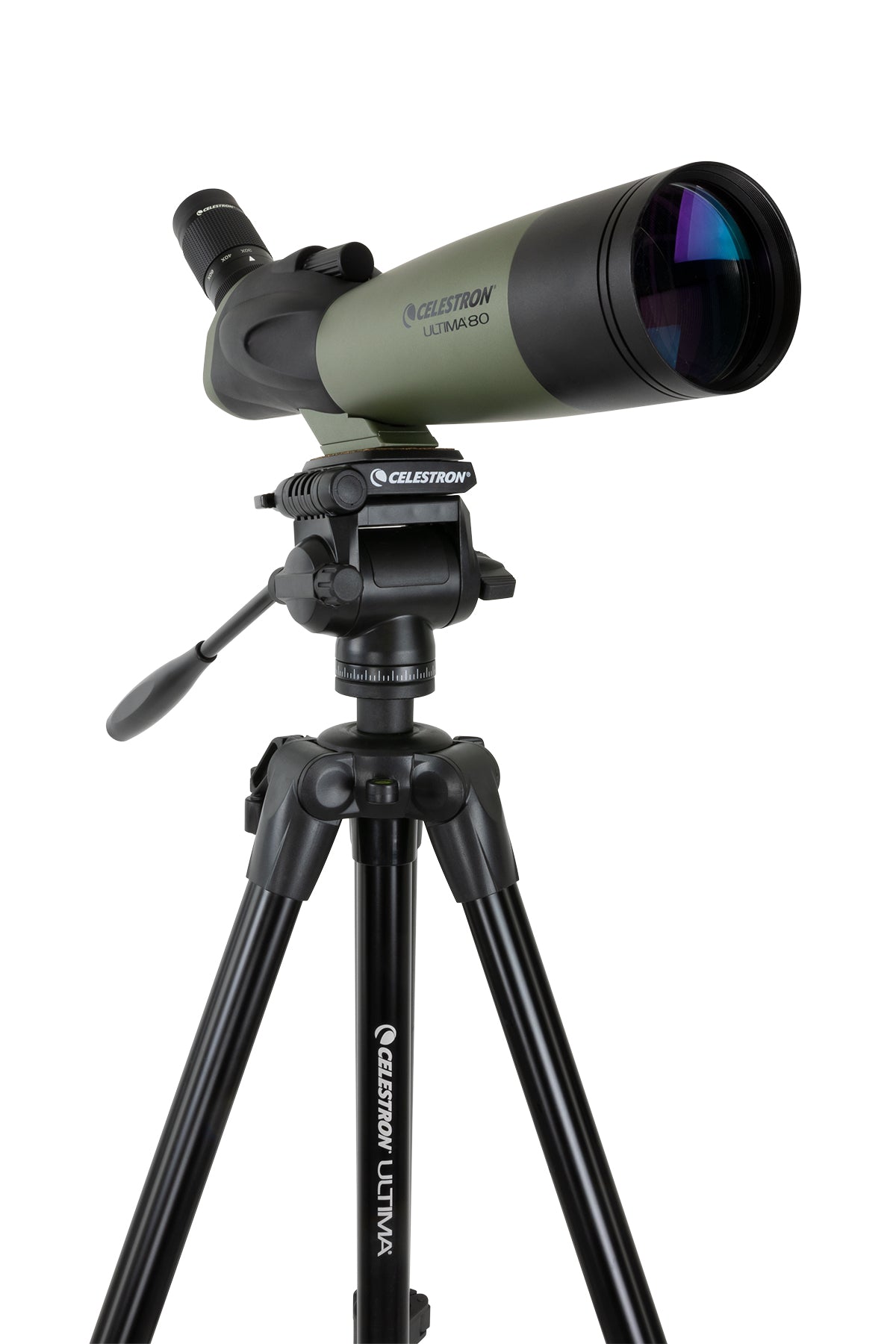 Ultima Pan Tilt Head Tripod - Professional 360° Rotating Camera Tripod Stand with Smooth Fluid Motion for DSLR, Video & Photography - Perfect for Vlogging, Live Streaming & Outdoor Shooting
