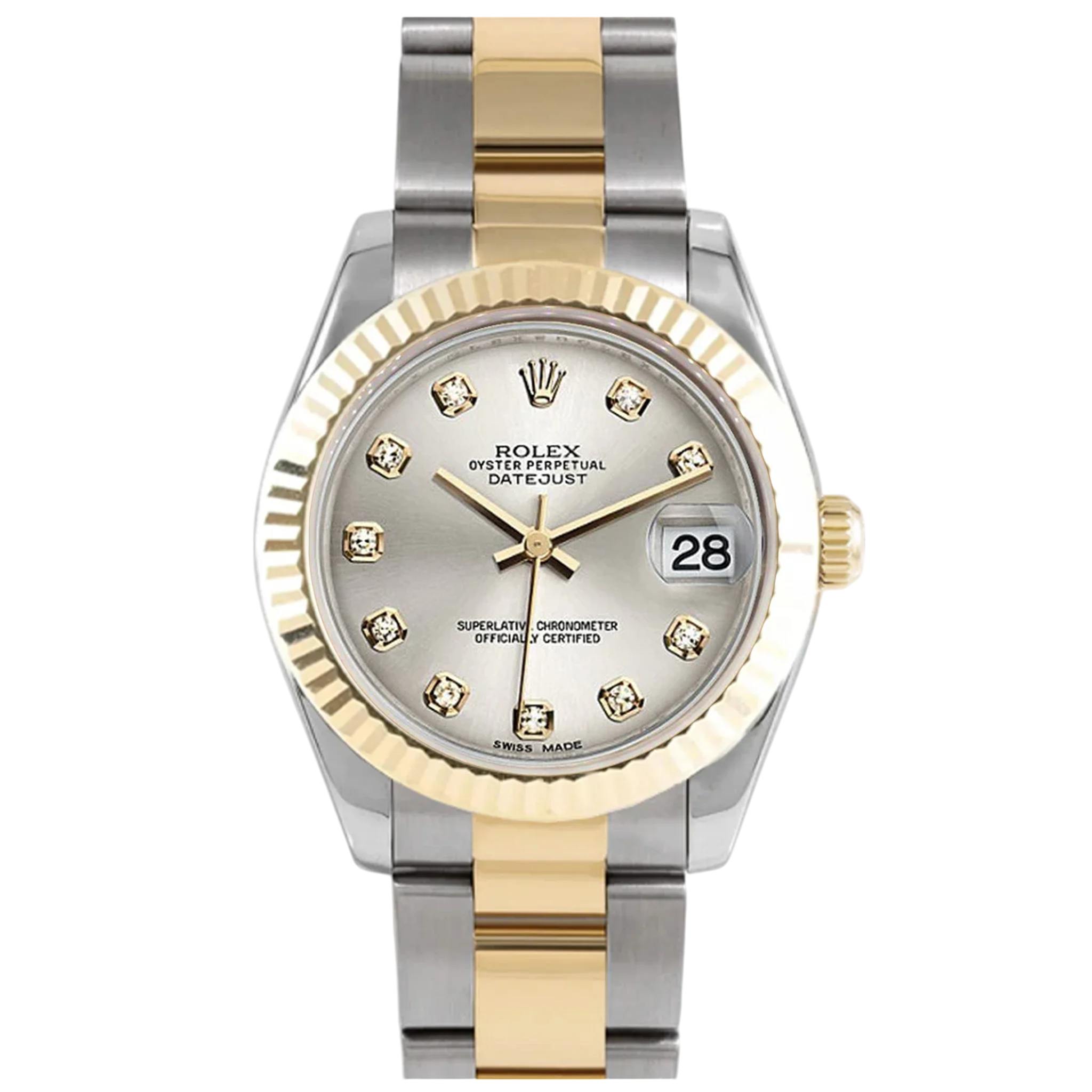 Rolex Datejust 178273 Silver Diamond Oyster Watch - Luxury Swiss Timepiece for Men & Women | Perfect for Business, Formal Events & Special Occasions