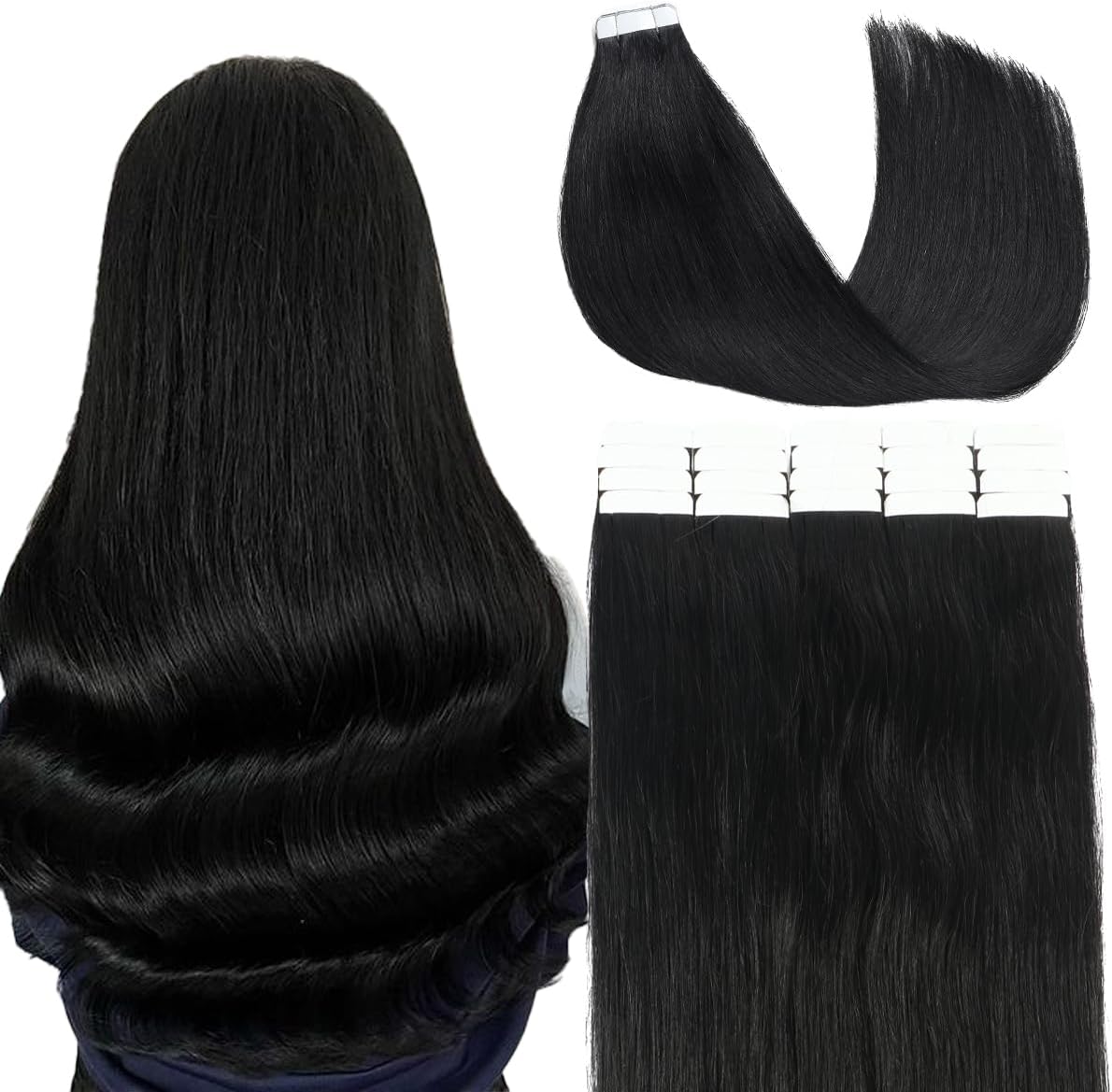 Seamless Skin Weft Tape for Human Hair Extensions - Invisible Hair Integration for Natural Look | Perfect for Daily Wear, Special Occasions & Styling