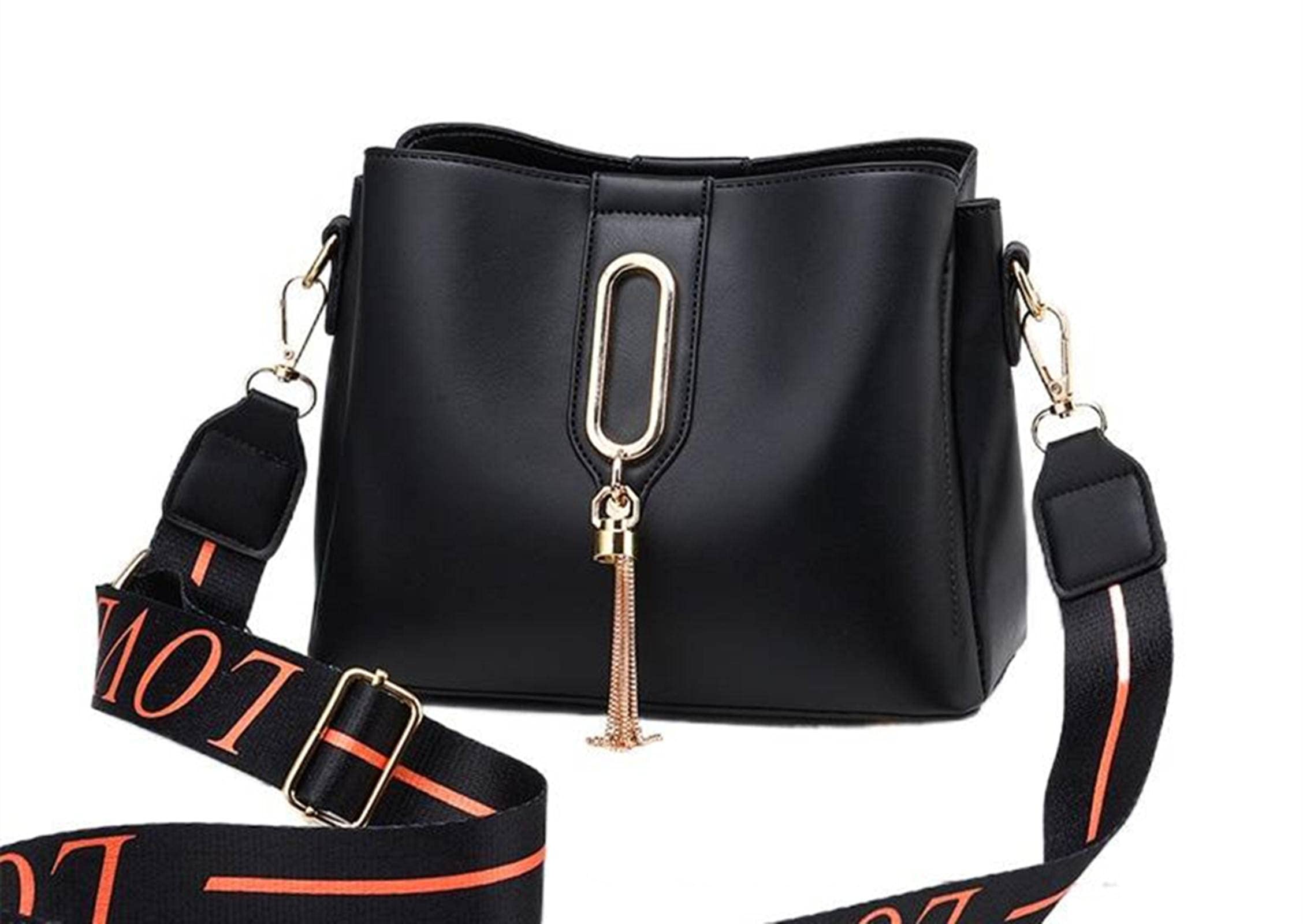 Stylish NC Women's Tote Bags & Crossbody Handbags - Black Leather Shoulder Bag, Satchel & Clutch Purse for Work, Travel & Everyday Use