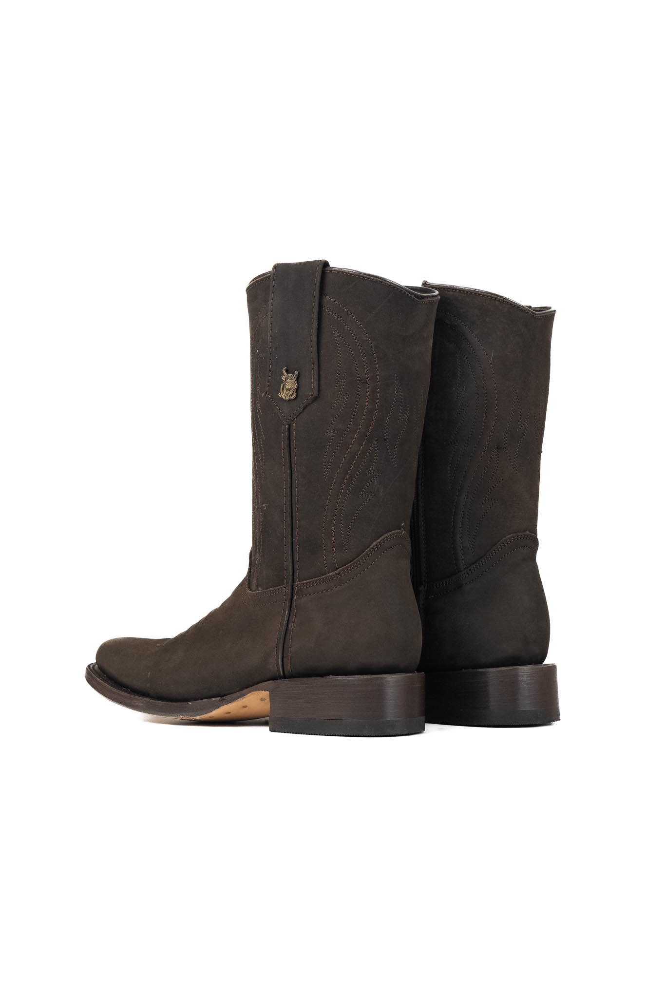 Rock'em Nobuck Rodeo Cowboy Boots for Men - Genuine Leather Western Riding Boots with Comfortable Fit | Perfect for Country Dancing, Rodeo Events & Western Fashion