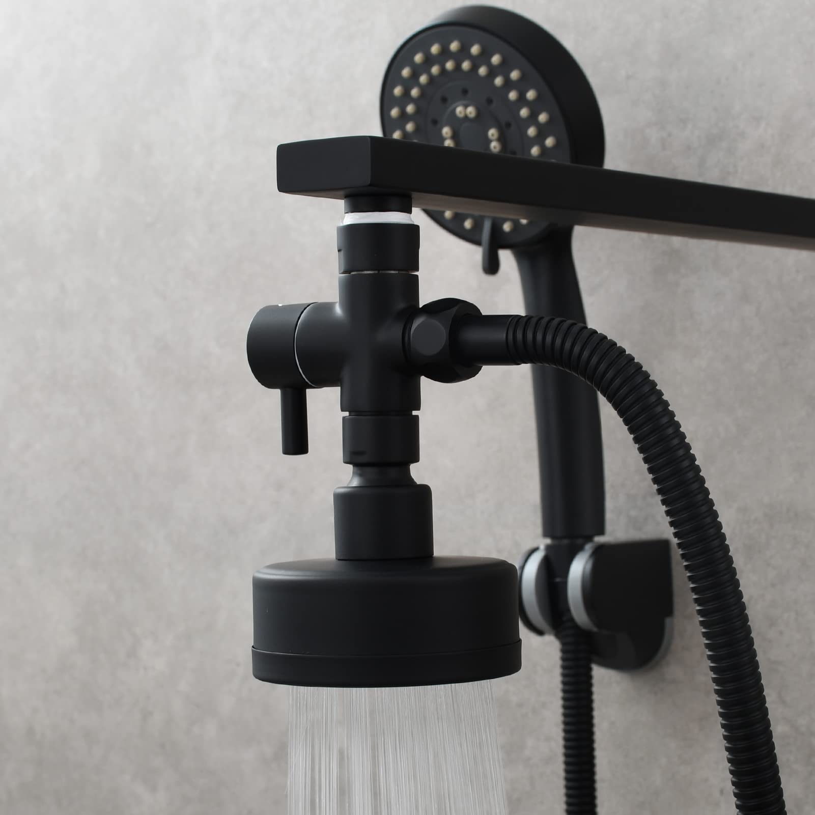CIENCIA 3-Way Brass Shower Diverter Valve - G 1/2 Inch, Black Shower Parts for Hand Shower & Bath Faucet (Model DSF007C) | Perfect for Bathroom Renovation & Shower System Upgrade