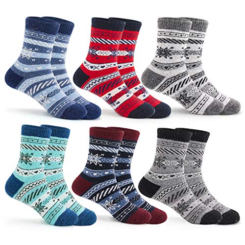 Snowflake Mix 6 Pairs Cs07/Boys