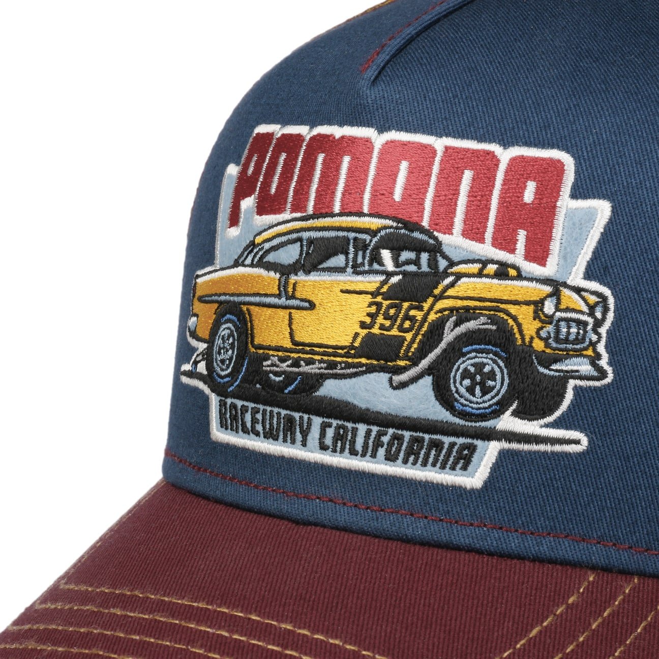 FWS Raceway Trucker Cap - Adjustable Mesh Back Baseball Hat for Men & Women - Perfect for Outdoor Sports, Driving, and Casual Wear