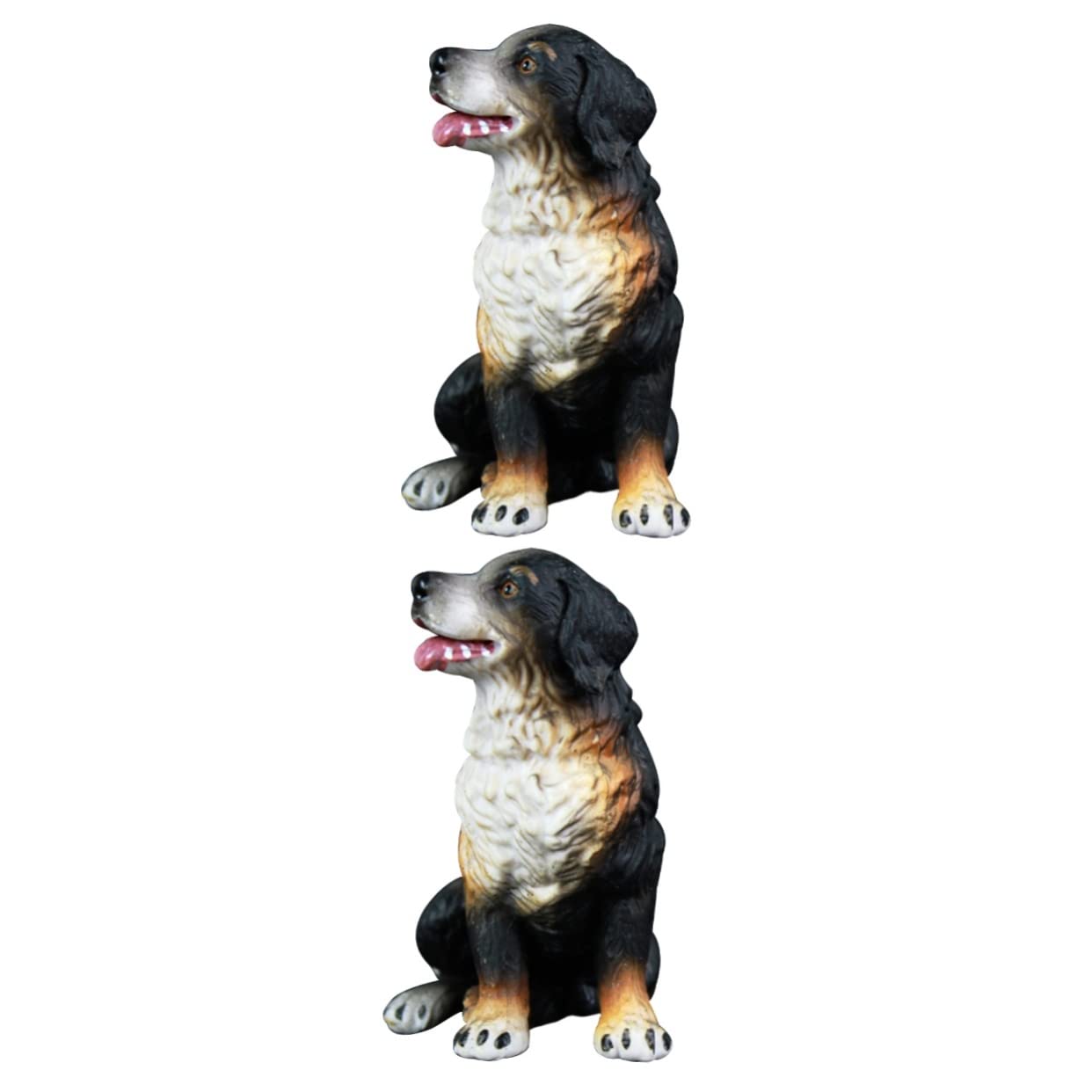 2PCS Cute Dog Figurines - Small Plastic Puppy Toys for Kids, Toddlers & Pet Play - Animal Model Playset for Home Decor, Learning & Imaginative Play