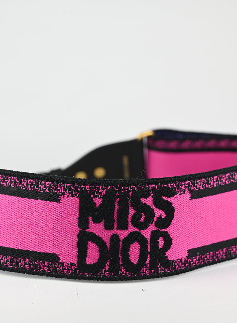 Dior Miss Dior Pink Fabric Crossbody Bag - Elegant Shoulder Purse for Women | Perfect for Date Night, Parties & Special Occasions