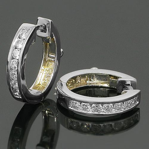 14K White Gold Diamond Huggie Earrings for Women - 0.25 Carat Total Weight - Perfect for Everyday Wear, Date Nights & Special Occasions