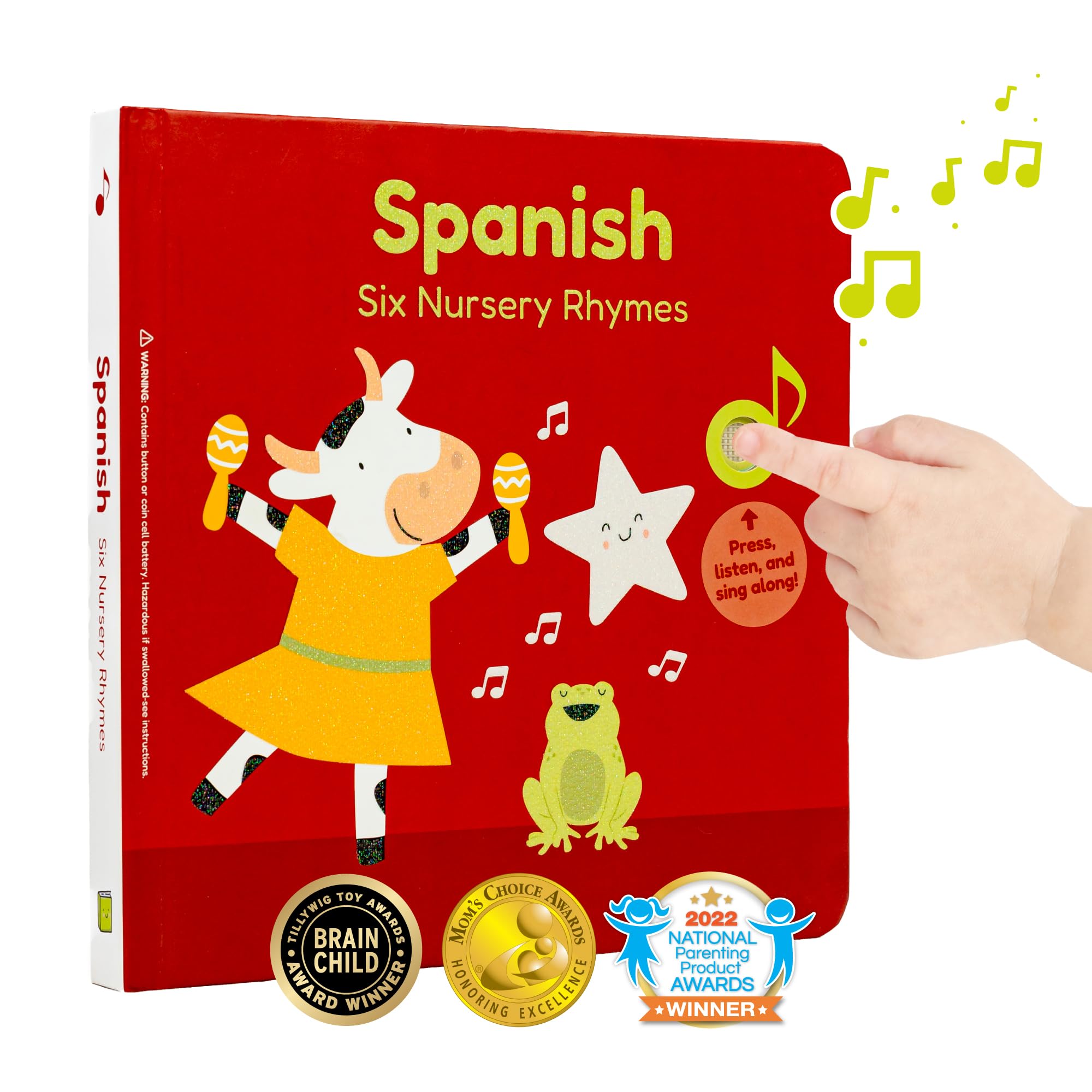 Bilingual Spanish-English Baby Books: Cali's Books Spanish Nursery Rhymes with English Translation | Learn Spanish for Kids Ages 1-3 | 6 Canciones Infantiles en Español | Perfect for Early Childhood Language Learning & Bilingual Education