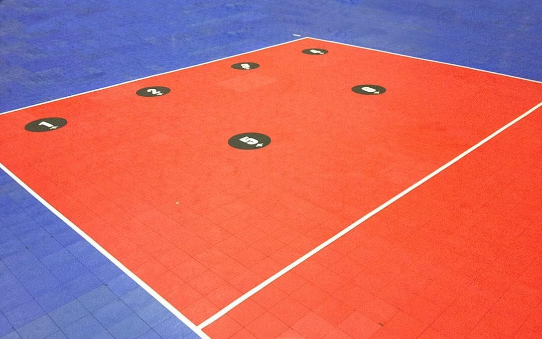 Bownet Volleyball Floor Targets - 6 Zone Training Markers for Precision Practice Shots & Serving Techniques - 24