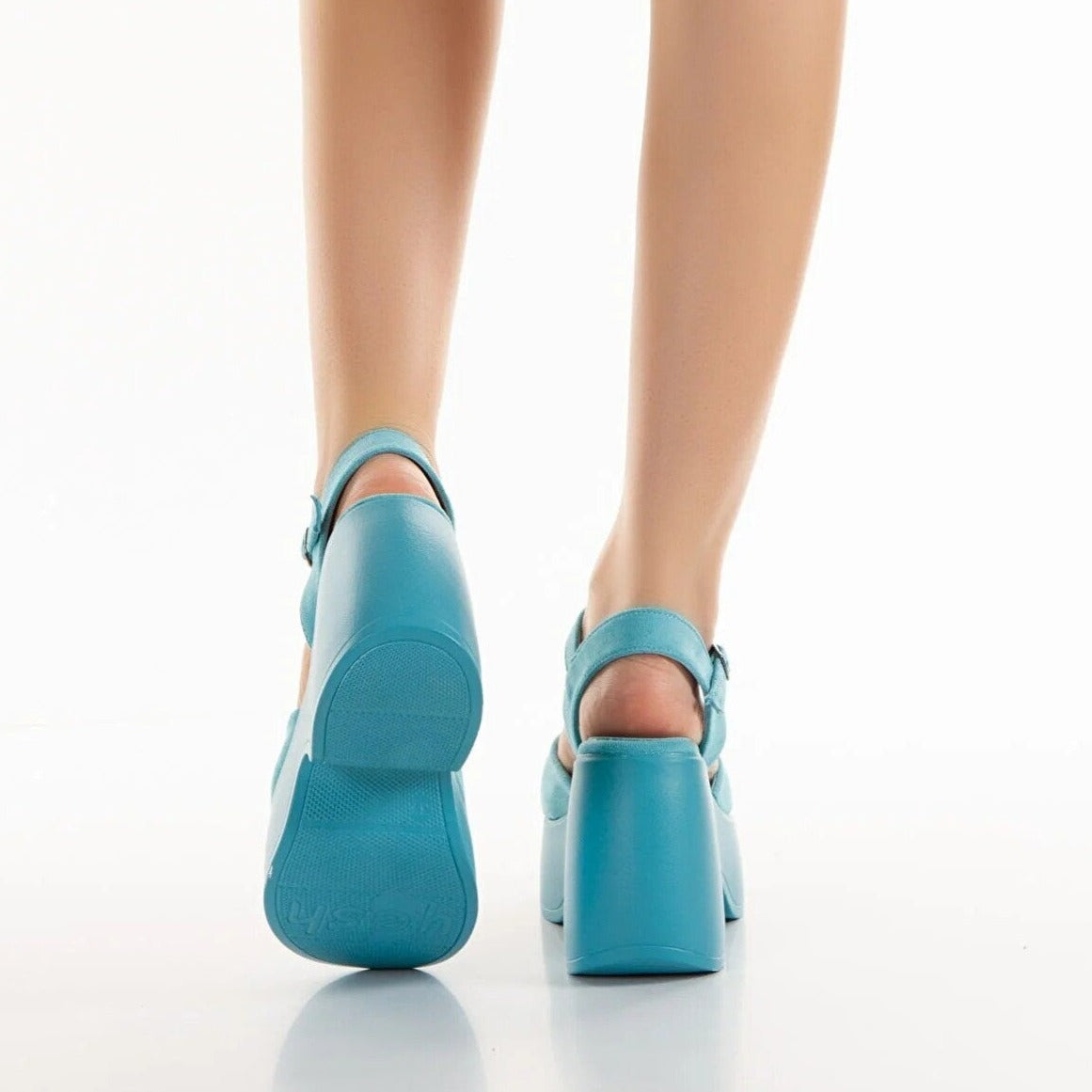 Barb Baby Blue Wedges - Women's Comfortable Chunky Heel Sandals for Summer, Beach & Casual Outings | Perfect for Weddings, Parties & Everyday Wear