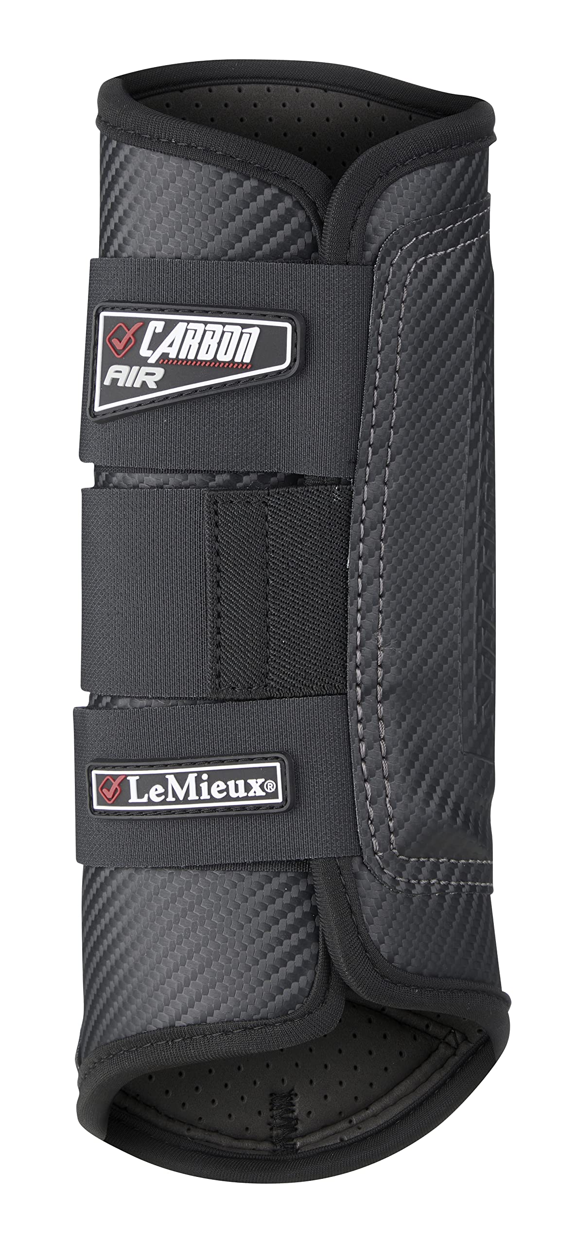 LeMieux Carbon Air XC Cross Country Hind Horse Boots - Breathable & Protective Equine Training Gear for Jumping & Dressage - Black/Medium Size for Comfort & Performance