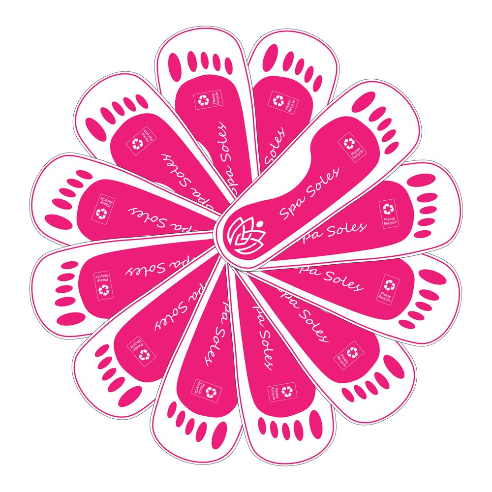 100 Pair Pink Disposable Spray Tan Feet Protector Pads - Self-Adhesive Sunless Tanning Shields for Airbrush & Spray Tan - Perfect for Salon, Home Use & Professional Spray Tanning Sessions