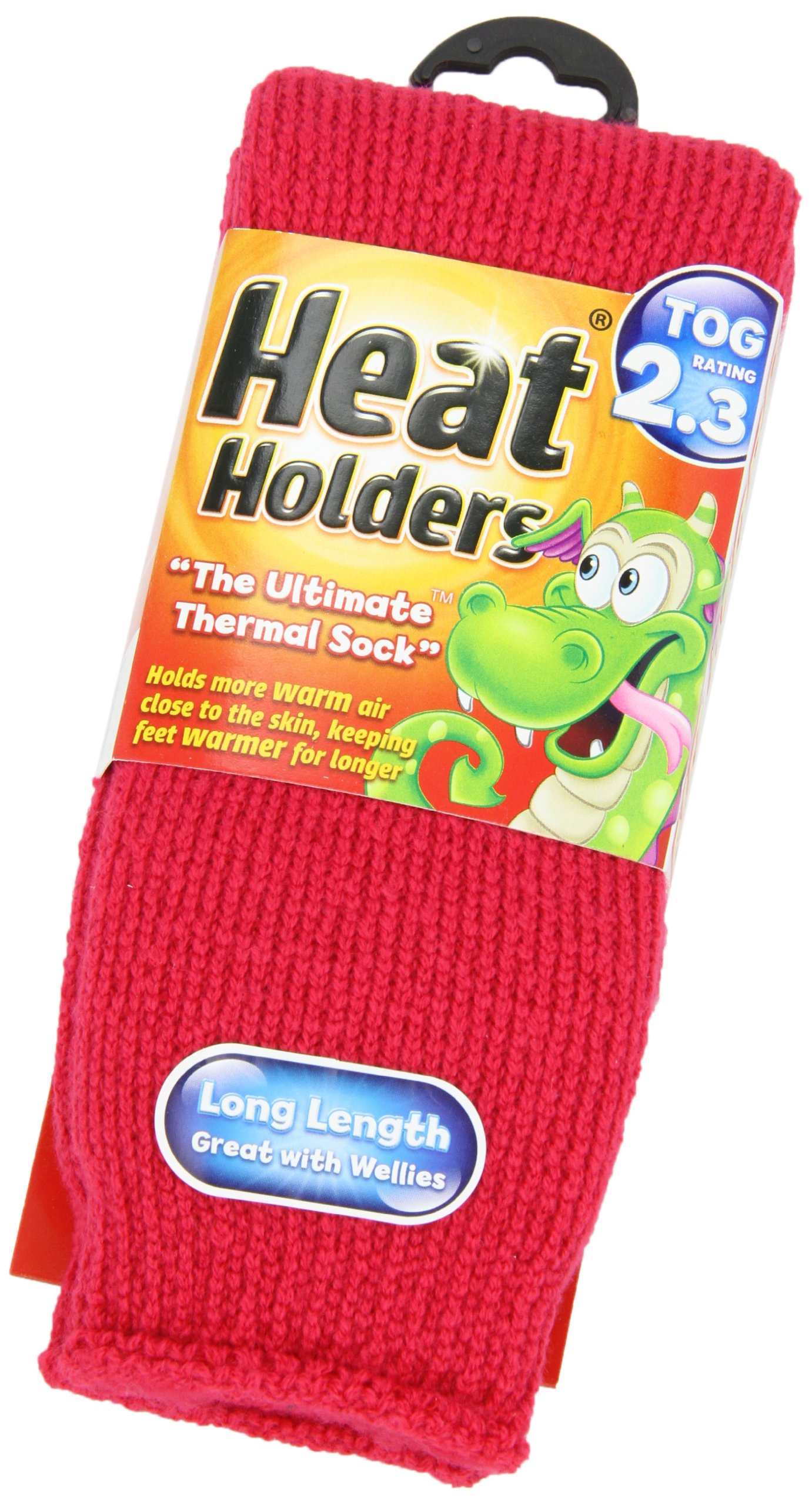Heat Holders Kids' Thermal Socks - Red, Size 10-2.5 | Warm Winter Socks for Boys & Girls - Perfect for Snow Play, School & Outdoor Activities