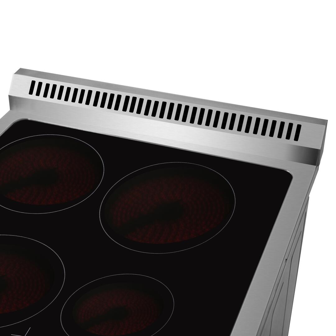 Forno 24 Inch Pro Style Electric Range with 4 Burners - Stainless Steel Stove for Home Kitchen, FFSEL6069 24 | Perfect for Cooking, Baking & Family Meals