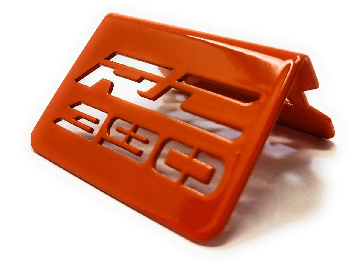 TRP TRADERS® Orange Stainless Steel Front Disc Brake Master Cylinder Guard for KTM RC 390 Motorcycle - Durable Protection for Off-Road & Street Riding