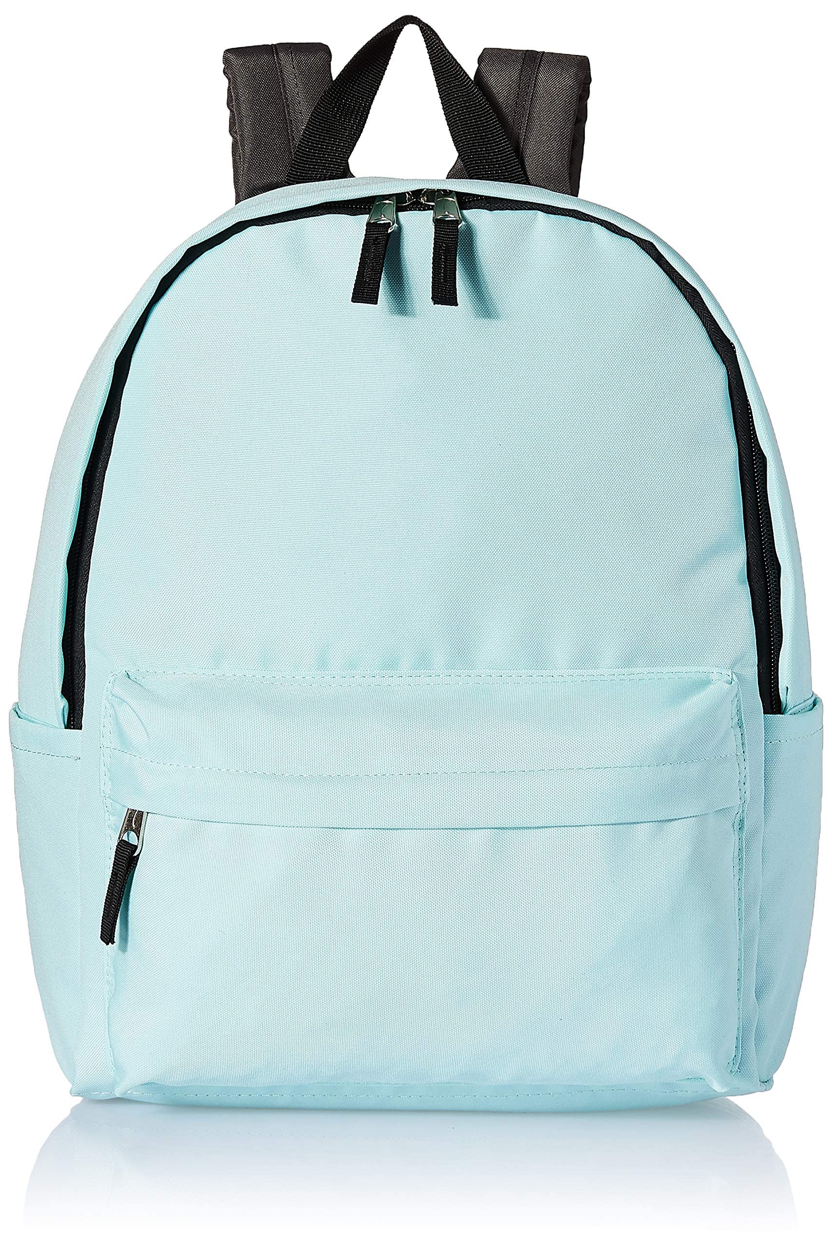 Amazon Basics Classic Backpack - 1 Pack, Aqua Blue, Lightweight & Durable for School, Travel & Everyday Use