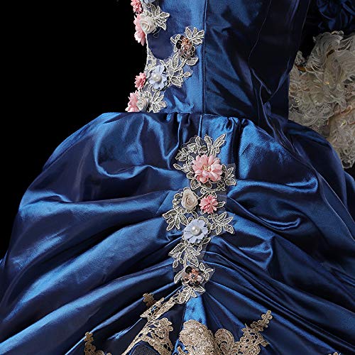 Victorian Renaissance Queen Dress for Women - Elegant Long Rococo Masquerade Gown for Cosplay, Halloween, and Themed Parties | Perfect for Historical Reenactments, Costume Balls, and Renaissance Fairs