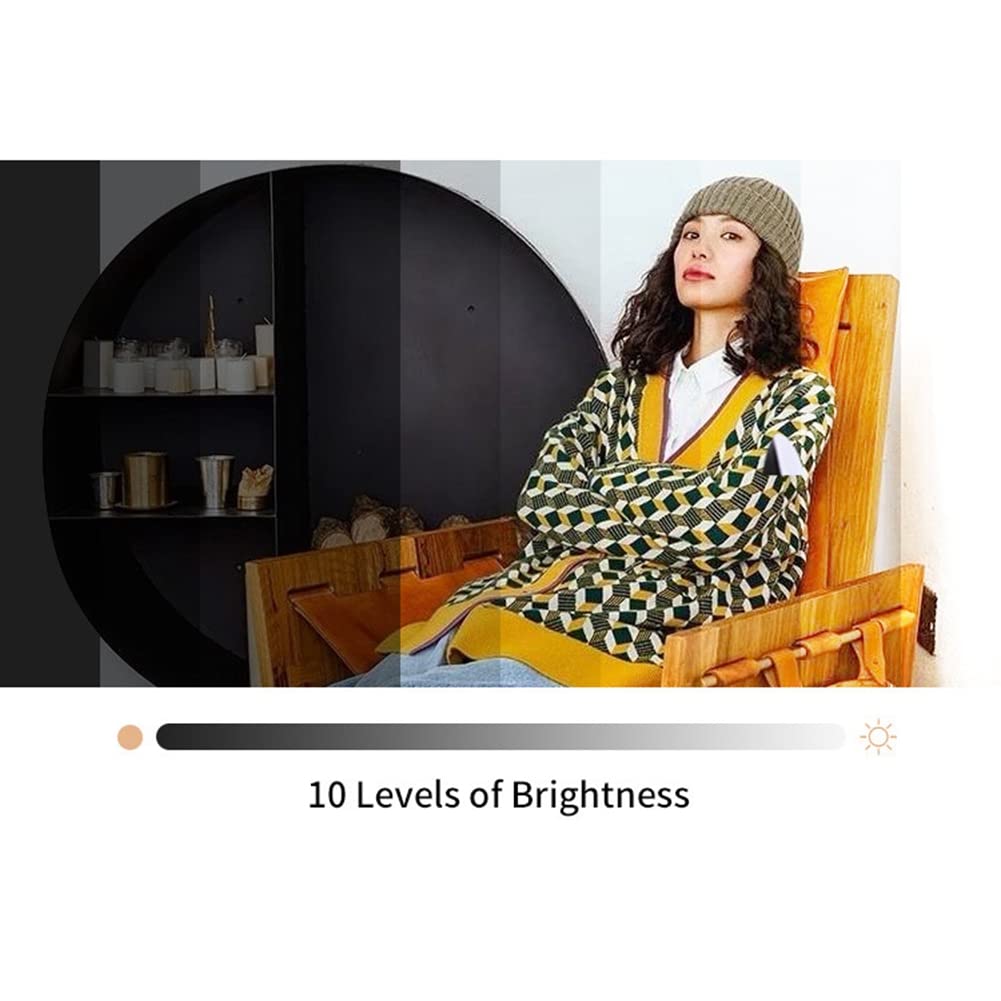ANNJUC Mini Video Light - Adjustable LED Webcam Lamp for Conference Calls, Selfie Photography, Streaming & YouTube Videos (Portable & Dimmable) - Perfect for Zoom Meetings, TikTok Videos & Home Office Setup