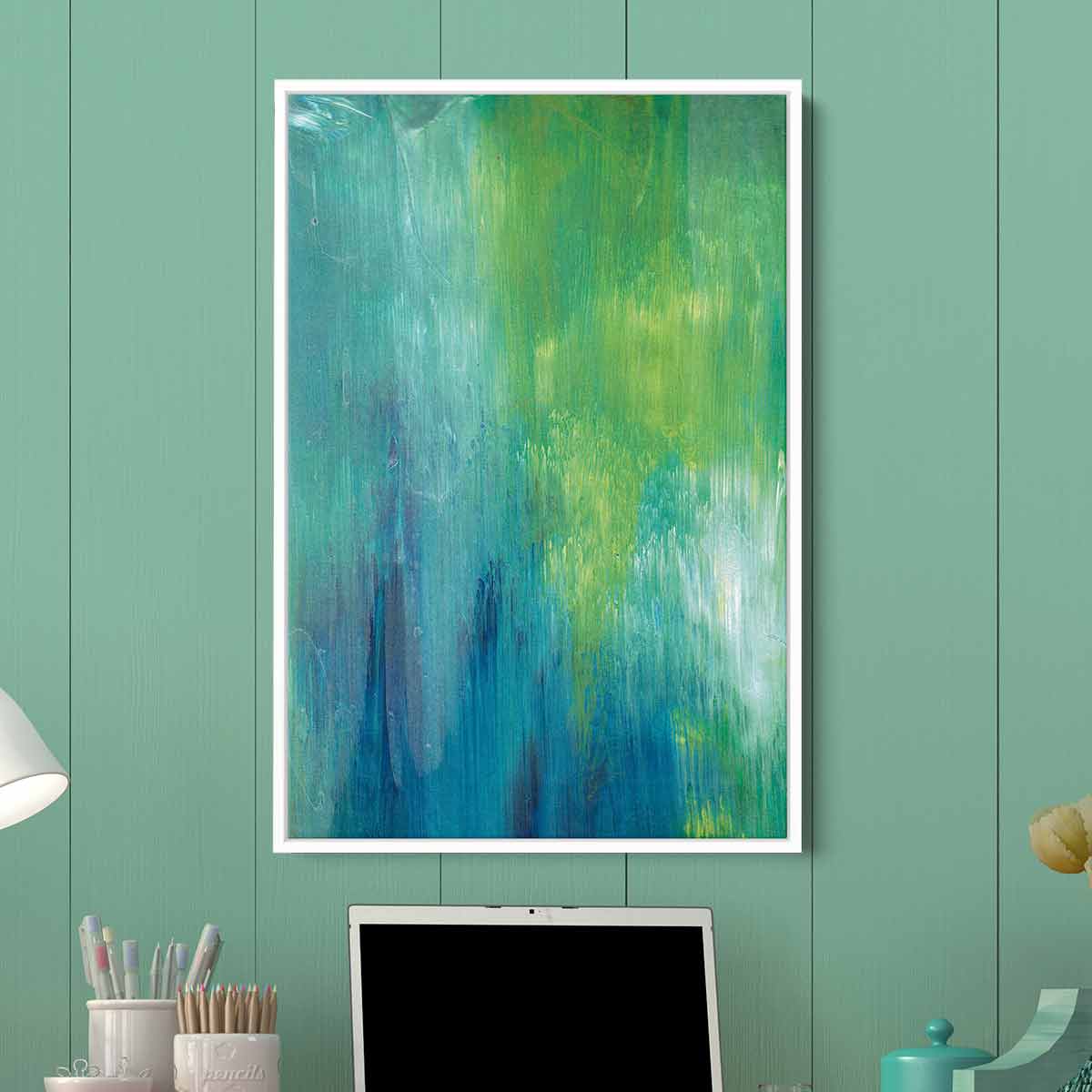 Blue Abstract Wall Art Canvas Print - Modern Home Decor for Living Room, Bedroom & Office | 0032