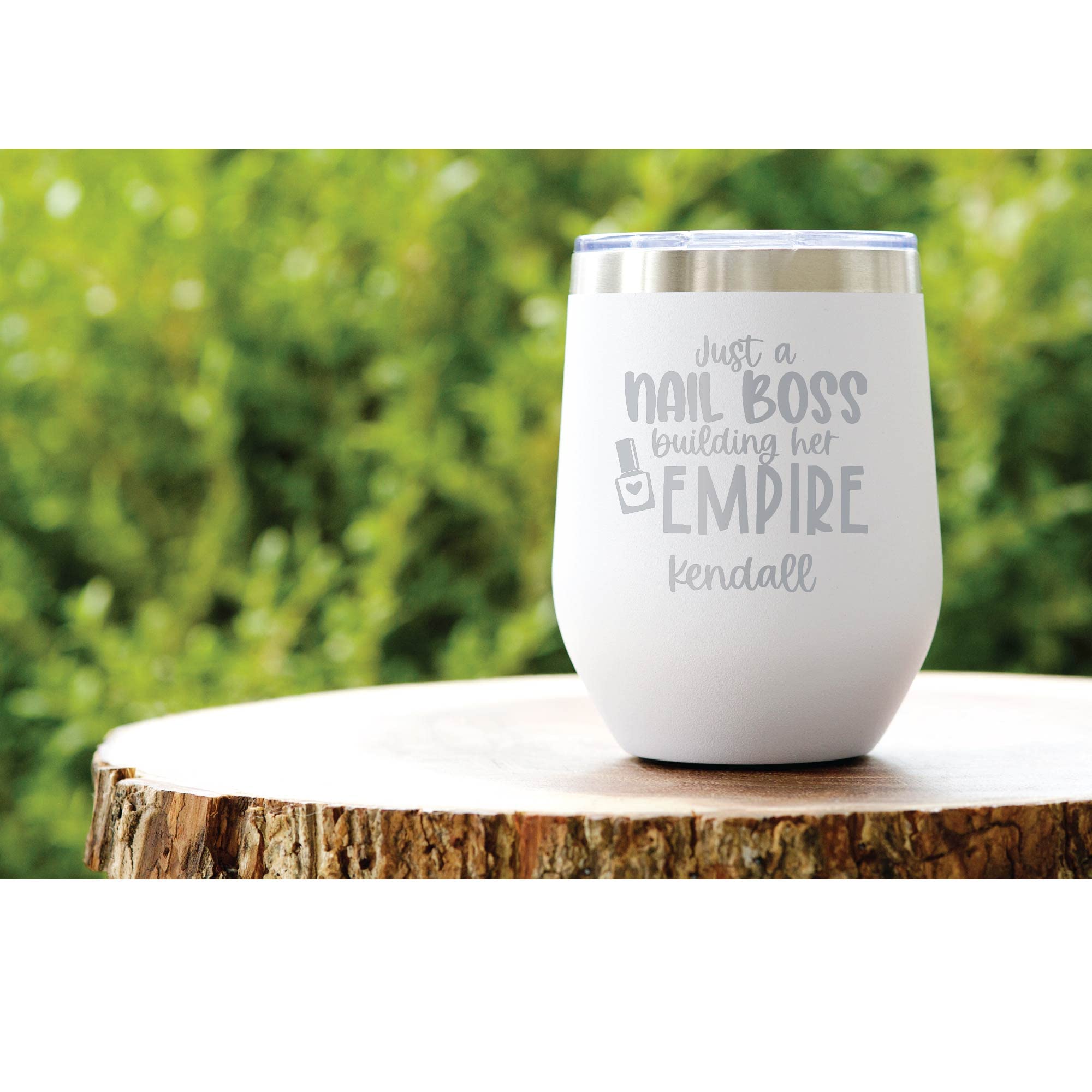 AVITO Personalized Nail Tech Tumbler - 12oz Vacuum Insulated Stainless Steel Cup with Lid - Laser Engraved Custom Design - Perfect for Nail Salons, Beauty Gifts & On-the-Go Hydration