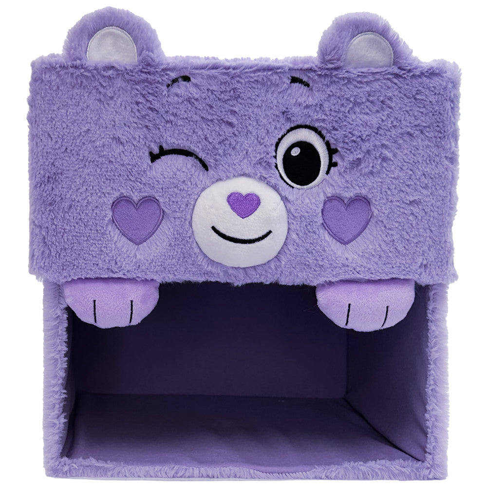 Care Bears Share Bear 12-Inch Purple Themed Storage Bin for Kids' Room Organization & Toy Storage - Perfect for Bedroom, Playroom, and Nursery Decor
