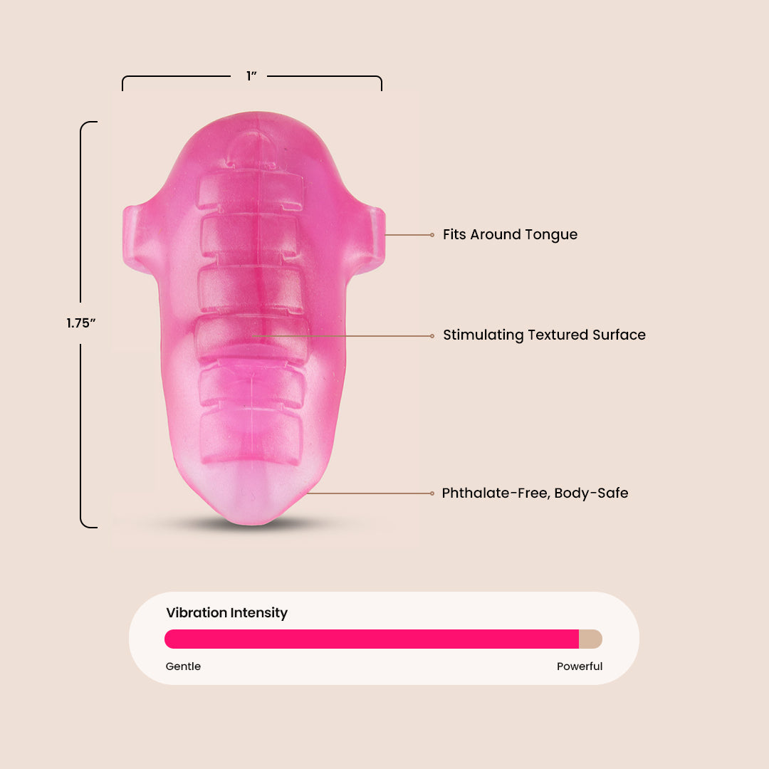 GoodHead™ Vibrating Tongue Ring - Disposable Adult Novelty Product for Couples Play & Sensual Massage | Single Use Pleasure Accessory for Romantic Nights & Spicy Encounters