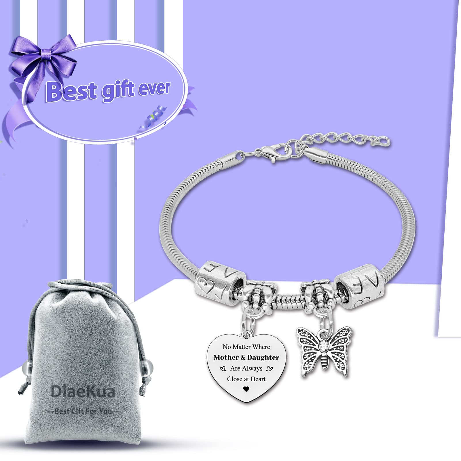 Beautiful Daughter Bracelet for Mom - Thoughtful Gift from Daughter, Daughter-in-Law & Stepdaughter | Birthday, Mother's Day & New Year Present for Women | Perfect for Special Occasions & Heartfelt Moments