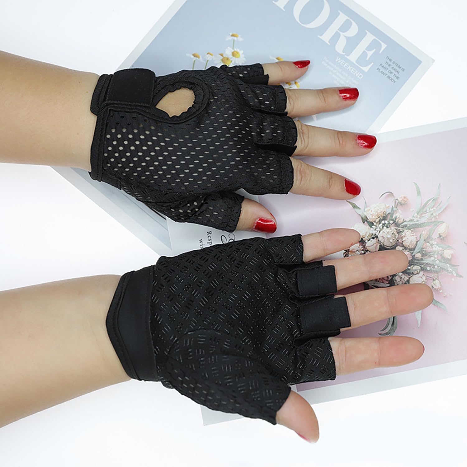LuoshaPUCY Fitness Gloves for Men & Women - Breathable Non-Slip Workout Gloves for Gym, Cycling, Weightlifting - Unisex Sports Gloves for Training & Exercise