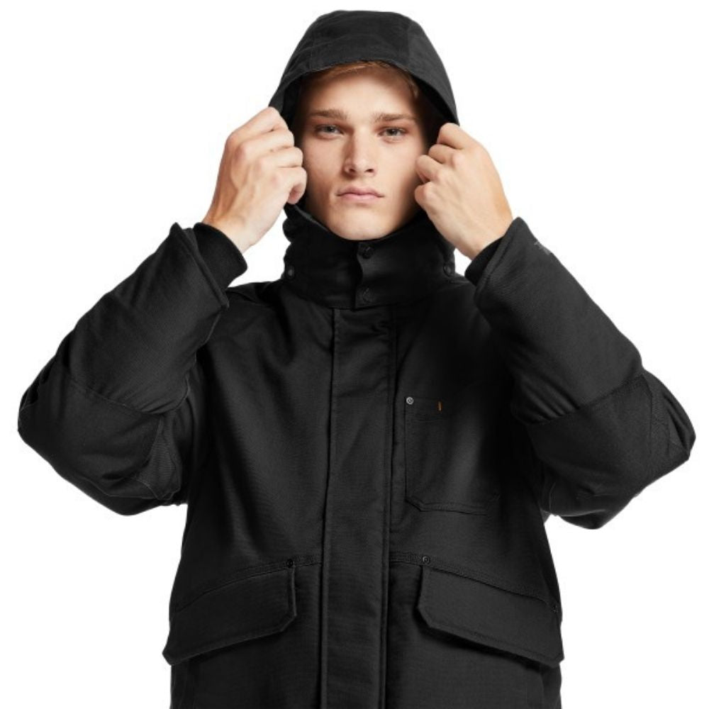 Timberland PRO® Men's Ironhide Insulated Jacket - Waterproof Winter Work Jacket for Cold Weather, Black (TB0A237T015) | Durable Construction Workwear for Outdoor Jobs & Hiking