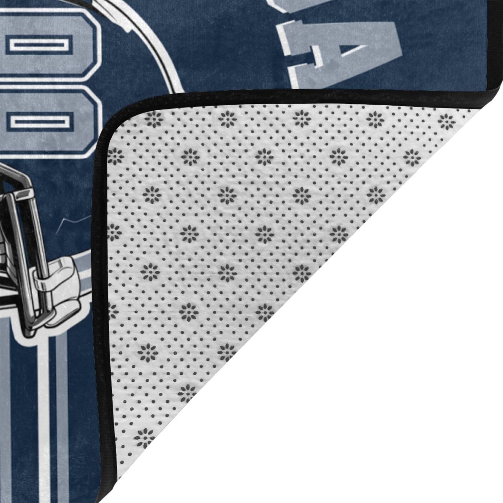 Custom Football Name & Number Personalized Area Rug - Non-Slip Soft Carpet for Living Room, Bedroom, Office Decor | Perfect for Sports Fans, Game Room & Man Cave Decor