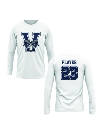 Valrico Rams Long Sleeve Sublimated Dye Men's Football Shirt - Perfect for Game Day, Tailgating & Fan Apparel