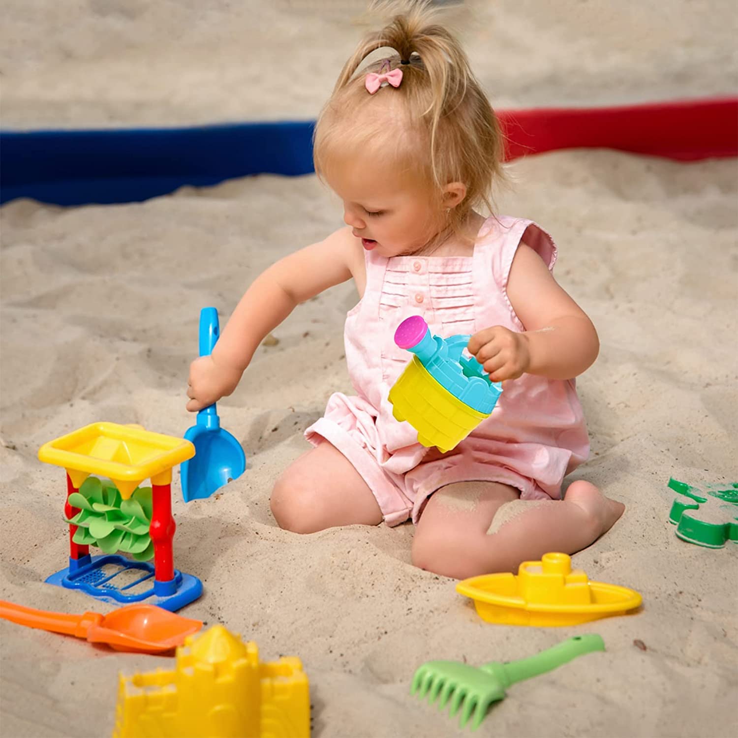 4.5 Inch Mini Plastic Kids Watering Cans Bulk 6 Pack - Gardening Tools for Toddlers, Beach Party Favors, Easter Basket Stuffers | Perfect for Outdoor Play, Gardening Activities, and Summer Sandbox Fun