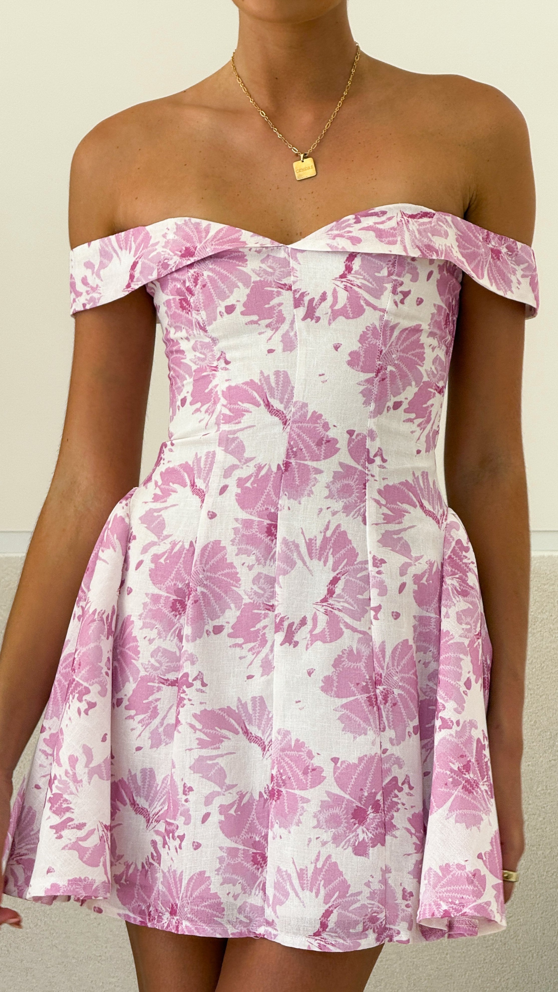 Lena Mini Dress - Pink Floral Summer Dress for Women, Casual Party Wear, Beach Vacation Outfit, Date Night Dress