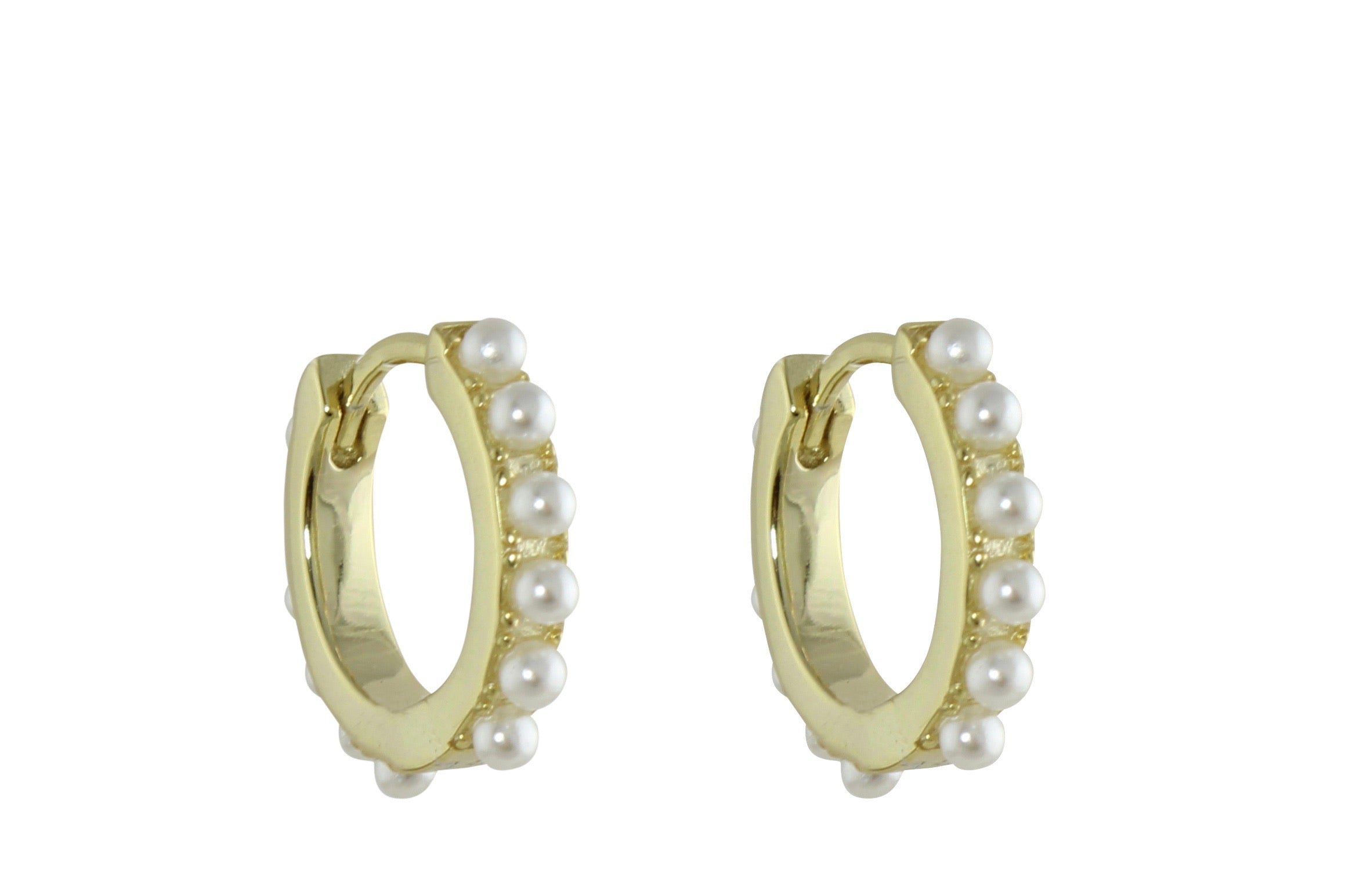 Mini Pearl Huggie Earrings - Dainty & Elegant Pearl Hoop Earrings for Women - Perfect for Everyday Wear, Date Night & Special Occasions