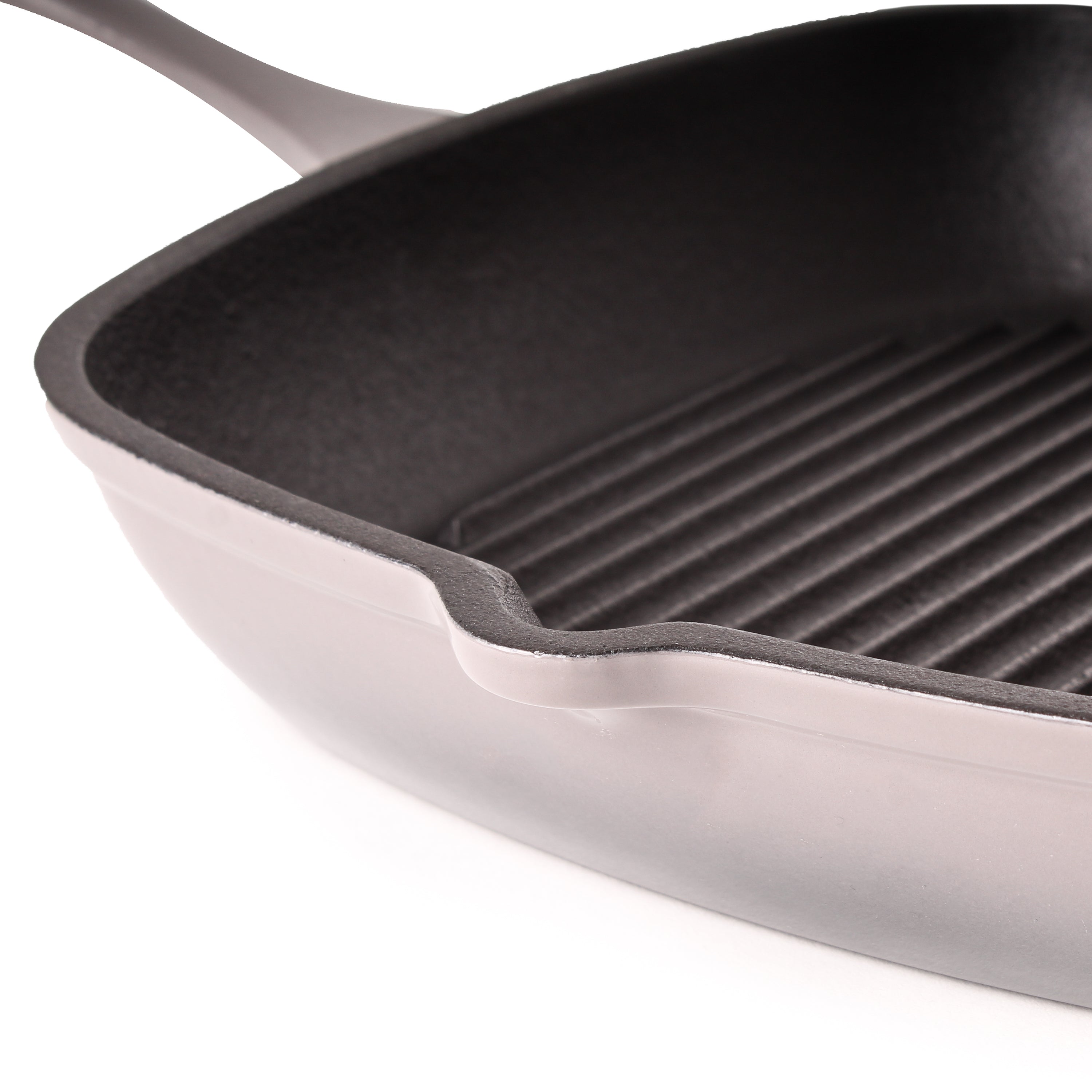 BergHOFF Neo 2-Piece Cast Iron Grill Pan Set with Steak Press - 11 Inch Nonstick Skillet for Steaks, Burgers & Oysters - Perfect for Indoor/Outdoor Grilling, BBQ & Camping Cooking