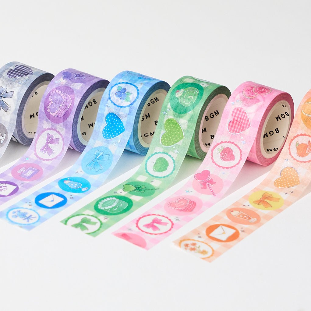 BGM Favorite Color Series 20mm Silver Foil Masking Tape - Premium DIY Craft Tape for Scrapbooking, Gift Wrapping & Home Decoration