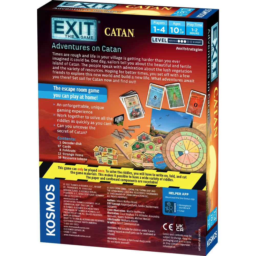 EXIT: The Game – Adventures on Catan | Escape Room Board Game for Adults & Teens | Family Game Night & Party Entertainment