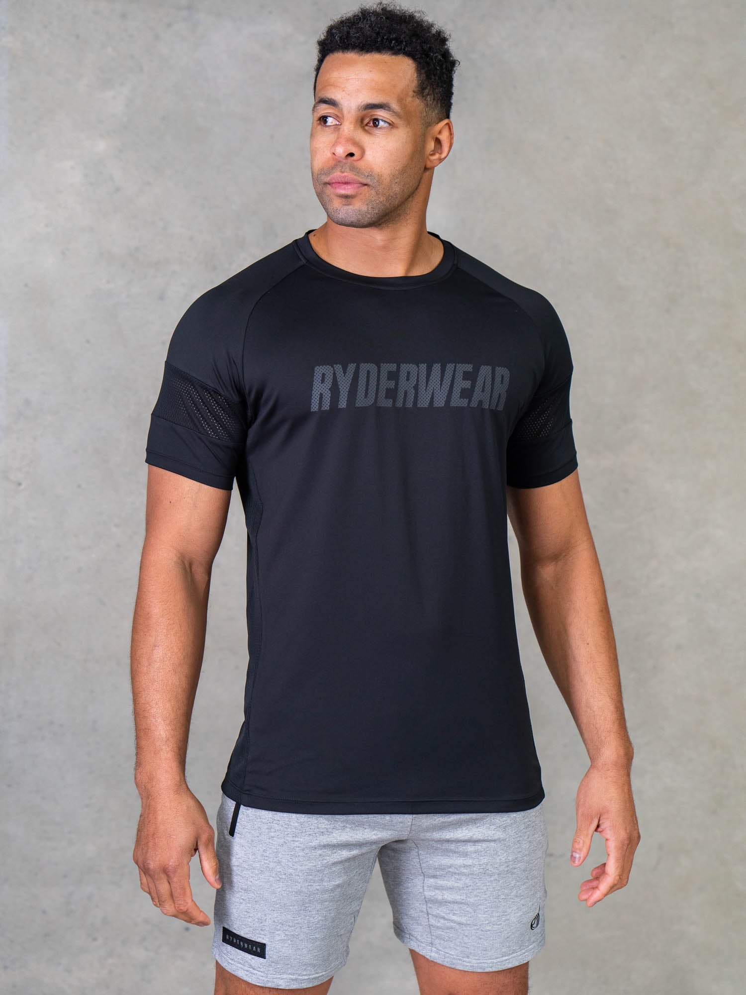Breathable Flex Mesh T-Shirt for Men & Women - Black | Comfortable & Lightweight for Workouts, Running & Casual Wear
