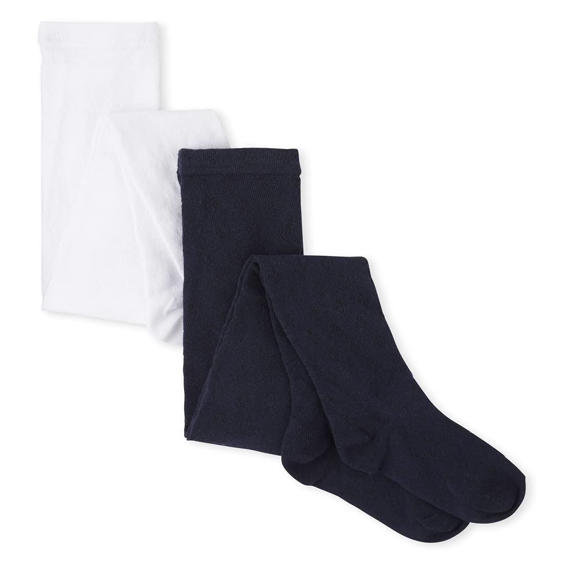 The Children's Place Girls' Cotton Tights 2-Pack - Soft Stretchy Leggings for Toddler & Kids - Perfect for School, Play & Everyday Wear