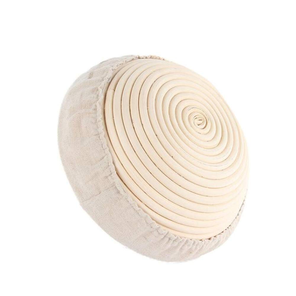 1 Pcs Round Bread Proofing Basket, Rattan Banneton Brotform for Sourdough, Fermentation Wicker Basket for Artisan Bread Making, Country Baguette Dough Proofing Basket (22 * 8.5CM) - Perfect for Home Bakers & Professional Bakeries