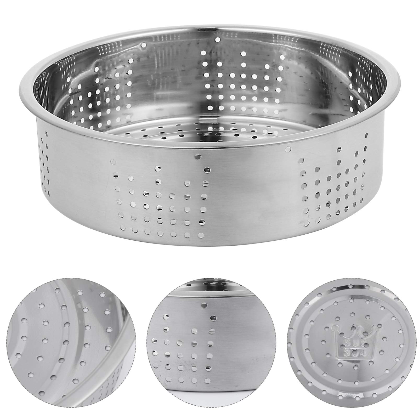 Stainless Steel Steamer Basket Insert for Pressure Cooker & Canner - Hemoton 1-Piece Steam Rack for Tinned Seafood, Electric Canner & Microwave Use - Perfect for Home Kitchen, Meal Prep & Healthy Cooking