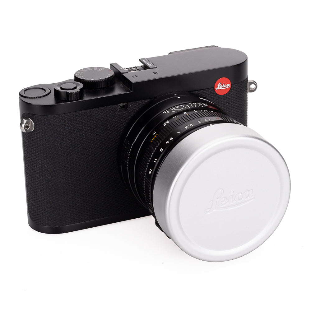 Leica Q E49 Lens Cap - Premium Aluminum Lens Cover for Leica Q Camera - Silver - Perfect for Travel & Outdoor Photography