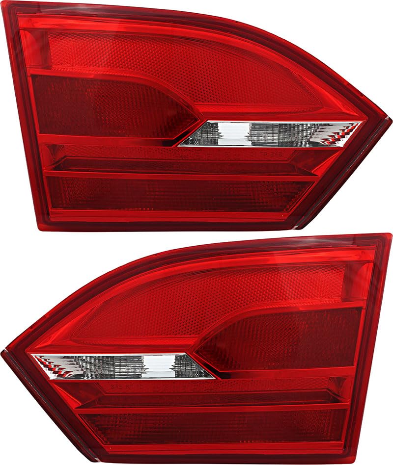 Volkswagen Jetta Inner Tail Lights Lamps Set - Compatible with 2011-2014 Models (Driver & Passenger Side) - Perfect for Night Driving Safety and Car Customization