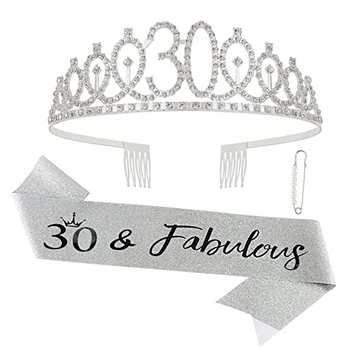 Silver 30 Crown & Sash