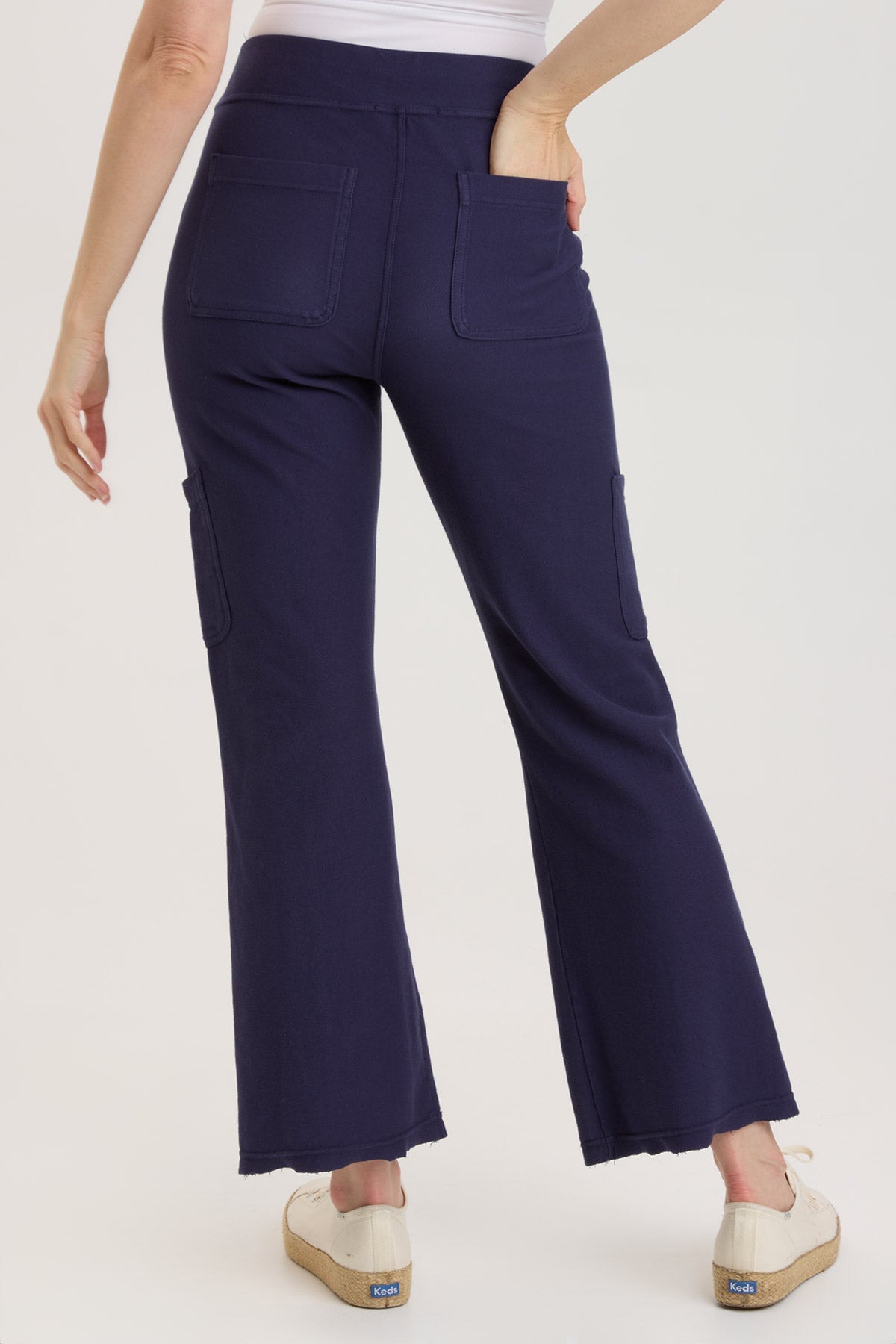 Kiah Flare Pant Mariner - High Waisted Wide Leg Pants for Women, Comfortable Stretchy Yoga Pants, Perfect for Casual Wear, Office, Yoga & Travel