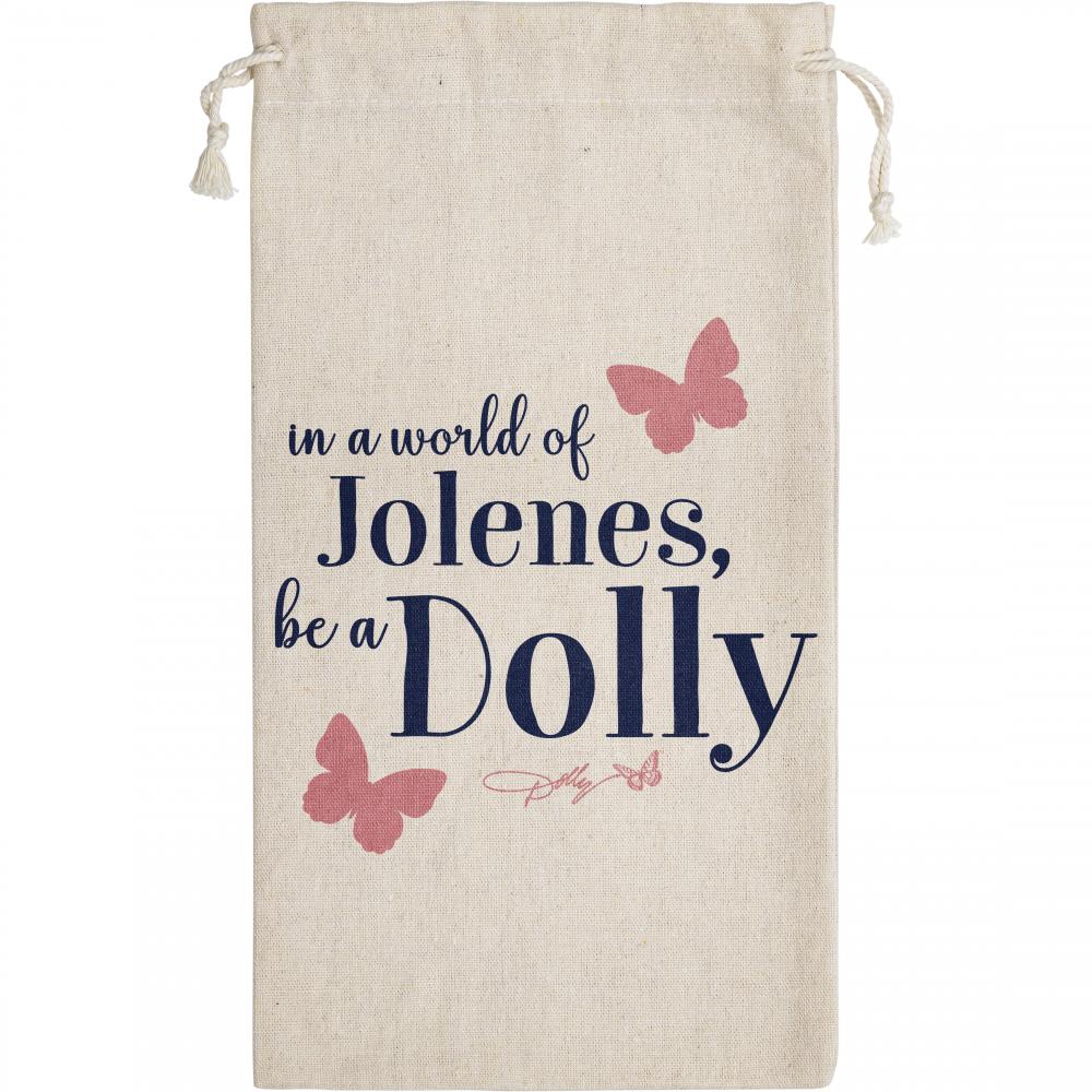 12-Piece Bulk Dolly Parton Canvas Wine Gift Bags - Be A Dolly - Perfect for Wine Bottles, Party Favors & Gift Giving Occasions