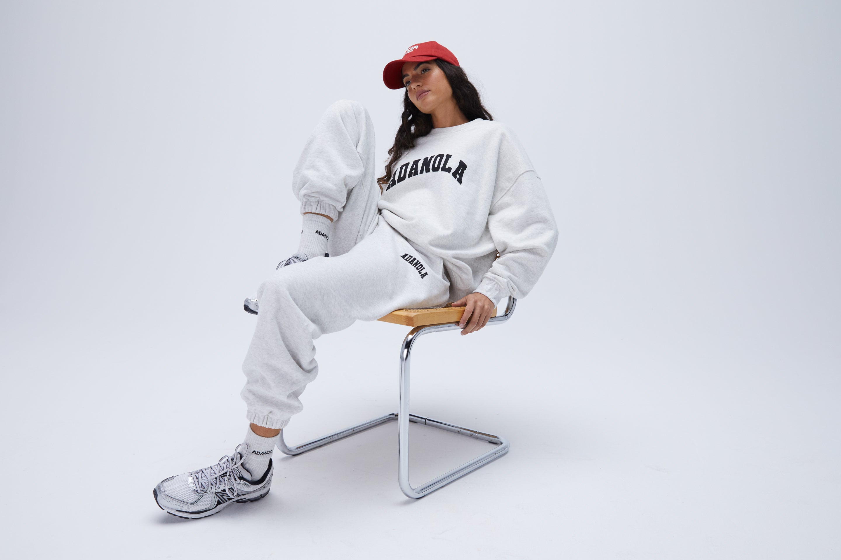 Varsity Sweatpants for Men & Women - Light Grey Melange/Black | Comfortable Joggers for Gym, Running & Lounge Wear