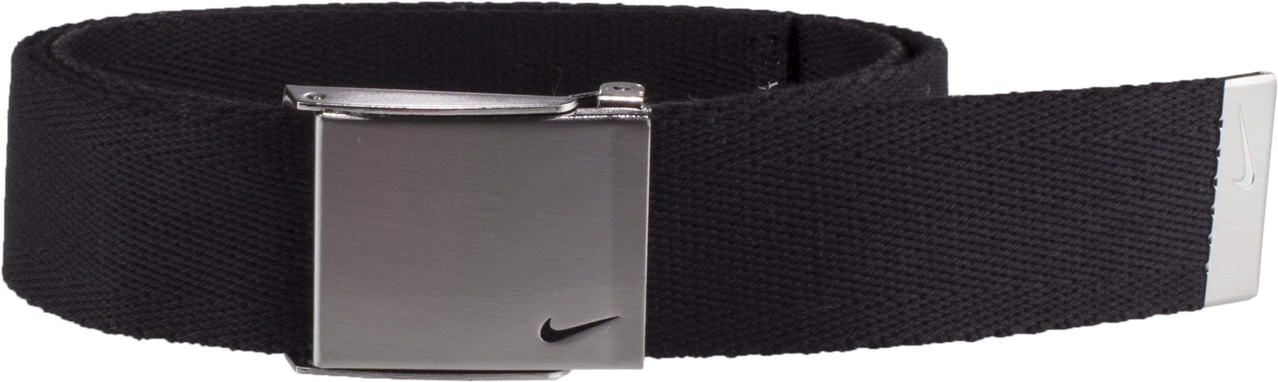 Nike Men's Swoosh Web Belt - Adjustable Nylon Strap with Iconic Logo - Perfect for Casual Wear, Gym & Travel Accessories